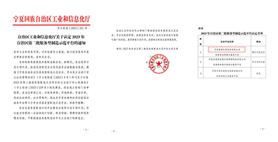 基層動(dòng)態(tài)｜寧夏數(shù)據(jù)科技股份有限公司榮獲第二批自治區(qū)服務(wù)型制造示范平臺(tái)稱號(hào)